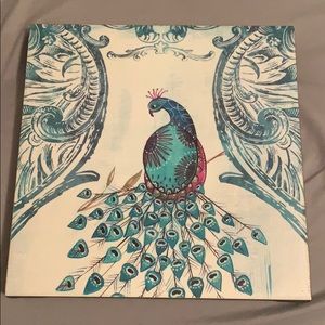 Colorful peacock canvas